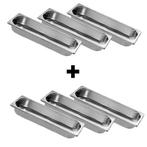 GGM Gastro | (6 stuks) RVS GN bak 2/4 - Hoogte: |, Verzenden