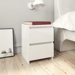 vidaXL Nachtkastje 30x30x40 cm bewerkt hout hoogglans wit, Minder dan 45 cm, Verzenden, Nieuw, Minder dan 55 cm
