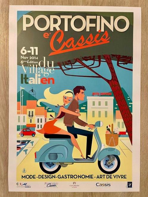 Monsieur Z - Portofino - Viva La Vespa - Année 2014, Antiek en Kunst, Kunst | Tekeningen en Foto's
