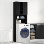 vidaXL Wasmachinekast 64x25,5x190 cm zwart eikenkleur, Witgoed en Apparatuur, Verzenden, Nieuw