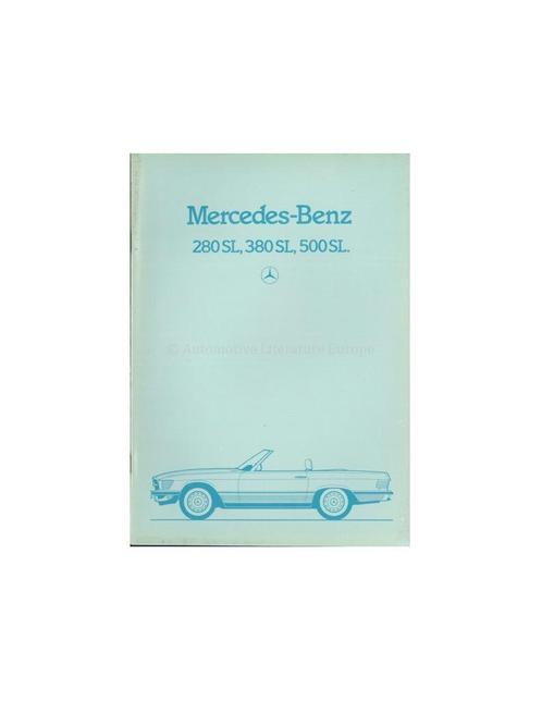 1983 MERCEDES BENZ SL BROCHURE ENGELS, Boeken, Auto's | Folders en Tijdschriften
