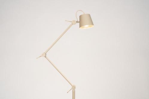 Rietveld Vloerlampen - Beige, Zand - Metaal, Huis en Inrichting, Lampen | Vloerlampen, Verzenden