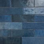 Handvorm wandtegel 6,5x20 donker blauw random glans, Ophalen, Nieuw, 10 m² of meer, Wandtegels