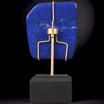 Lapis Lazuli Plaat op decoratieve messing basis - Hoogte:, Nieuw