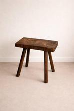 Kruk - Eik - Oude handgemaakte eikenhouten kruk