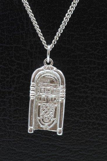 Zilveren Jukebox Wurlitzer ketting hanger, Sieraden, Tassen en Uiterlijk, Kettinghangers, Verzenden