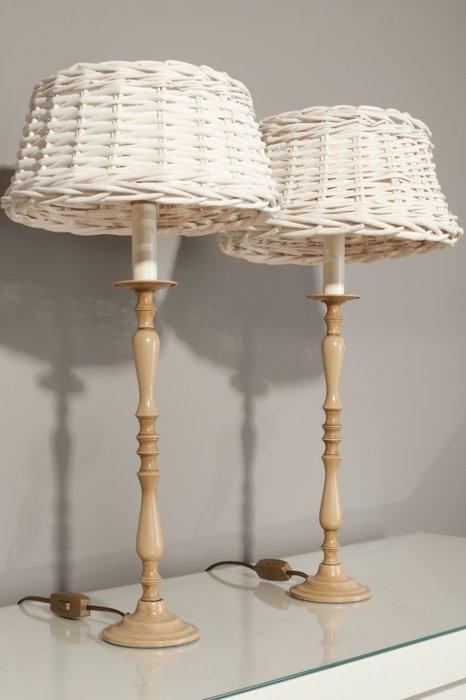 Set Empirestijl Tafellampen - Jaren 90 - Tafellamp - Metaal,, Antiek en Kunst, Curiosa en Brocante