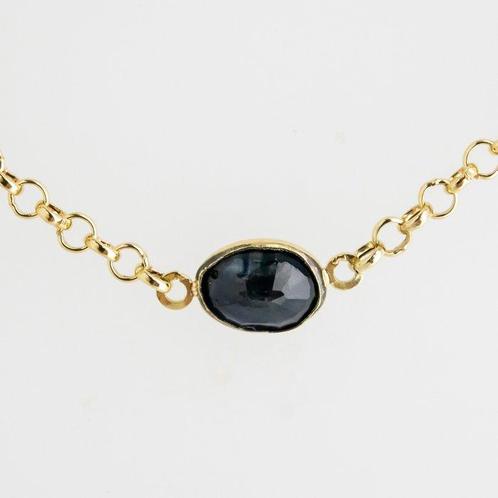 Hanger - 18 karaat Geel goud Saffier, Sieraden, Tassen en Uiterlijk, Antieke sieraden