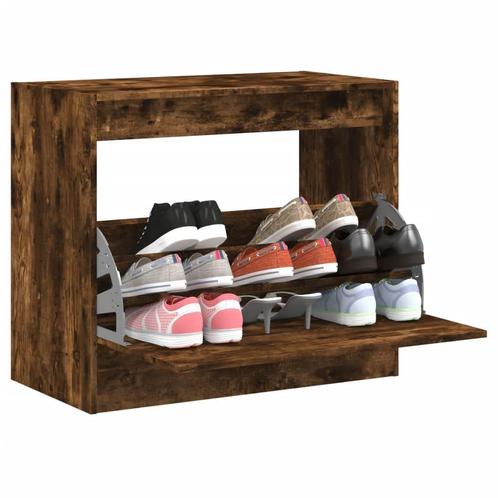 vidaXL Schoenenkast 80x42x69 cm bewerkt hout gerookt, Huis en Inrichting, Kasten | Schoenenrekken, Nieuw, Verzenden