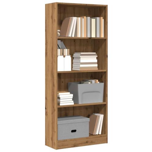 vidaXL Boekenkast 60x24x143 cm bewerkt hout artisanaal, Huis en Inrichting, Kasten | Boekenkasten, Nieuw, Overige houtsoorten