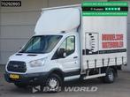 Ford Transit 130pk Dubbellucht Schuifzeilen Navi Airco Cruis, Stof, Gebruikt, Euro 6, Wit