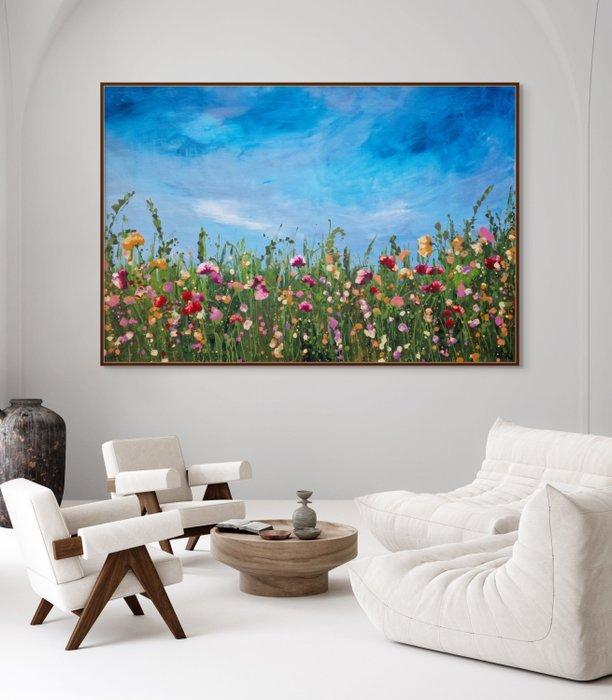 Irina Morisch - When I met you in the summer- XXL floral, Antiek en Kunst, Kunst | Schilderijen | Modern