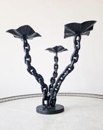 Grand chandelier Brutaliste - Kaarsenhouder - Staal -, Antiek en Kunst