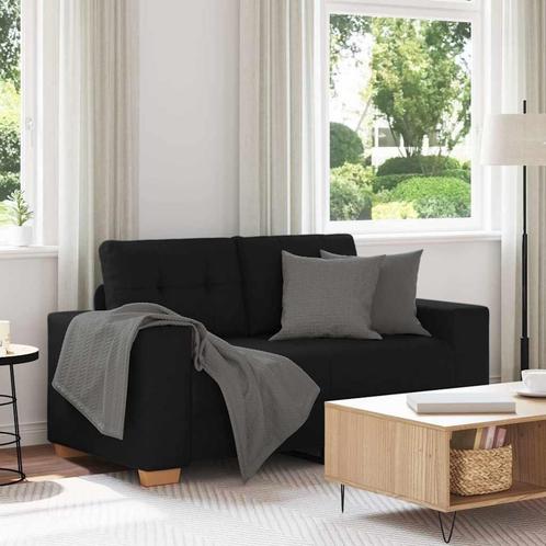vidaXL Loveseat bank 120 cm stof zwart, Huis en Inrichting, Banken | Bankstellen, Nieuw, Stof, Verzenden