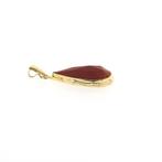 Gouden hanger met carneool (vintage gouden hanger, vintage), Ophalen of Verzenden, Gebruikt, Goud, Overige merken