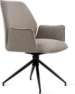 2dekans | Jill Eetkamerstoelen - Modern - Linnen Taupe (Set, Ophalen of Verzenden, Zo goed als nieuw