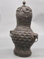 Bak - Bronzen vaas met deksel – Aziatische stijl,