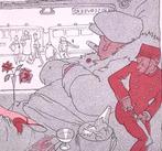 Spotprent over Tusenius en ambtenaren die de trein nemen, Antiek en Kunst, Verzenden