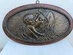 E. Paroli - Reliëf, Madonna col Bambino - 28 cm - Brons,