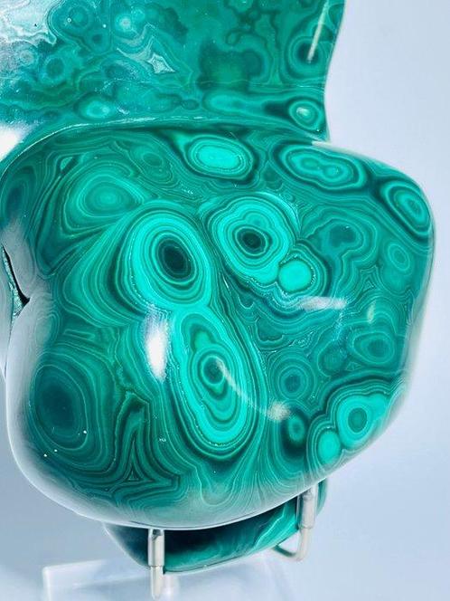 Malachiet Freeform – een gepolijst object met verbluffende, Verzamelen, Mineralen en Fossielen