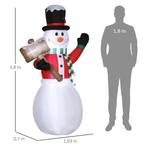Opblaasbare Sneeuwman, Outdoor Kerstdecoratie, 1,80 M, Kerst, Diversen, Kerst, Verzenden, Nieuw