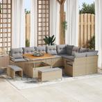 vidaXL 12-delige Tuinbankenset met kussens poly rattan, Tuin en Terras, Verzenden, Nieuw, Rotan