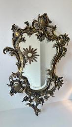 Wandspiegel - Verguld brons - Bronzen spiegel met facet