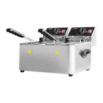 GGM Gastro | Dubbele elektrische friteuse - 4+4 liter - 2x |, Witgoed en Apparatuur, Frituurpannen, Verzenden, Nieuw