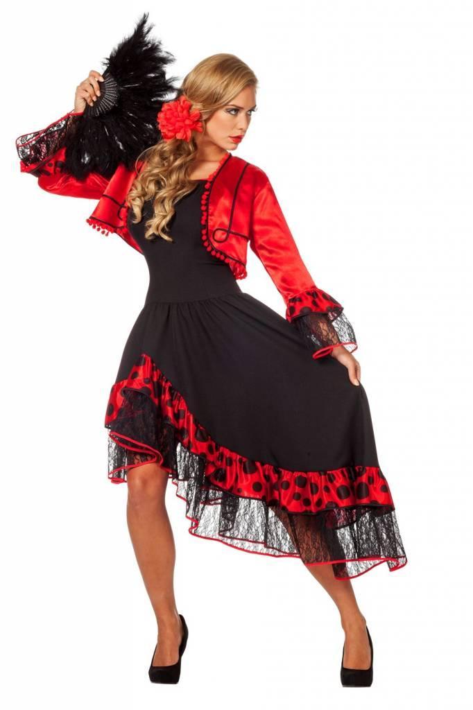 Spaanse verkleedkleding vrouw Carmen, Kleding | Dames, Carnavalskleding en Feestkleding, Nieuw, Ophalen of Verzenden