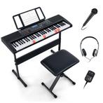 LIVSK Digitale Keyboard-Pianoset - 61 Toetsen - 600 Klankkle, Muziek en Instrumenten, Verzenden, Nieuw