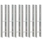 vidaXL Grondankers 6 st 8x6x60 cm gegalvaniseerd staal, Doe-het-zelf en Verbouw, IJzerwaren en Bevestigingsmiddelen, Verzenden