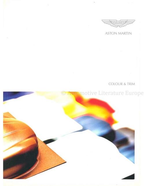 2011 ASTON MARTIN KLEURENKAART BROCHURE ENGELS, Boeken, Auto's | Folders en Tijdschriften