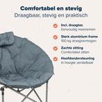 2dekans | TRVLMORE Campingstoel - XL - Opvouwbaar - Incl., Ophalen of Verzenden, Zo goed als nieuw, Grijs