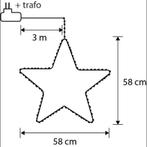 Ster Hangend met Warm Witte LED Verlichting - H128 x Ø58 cm, Diversen, Kerst, Verzenden, Nieuw