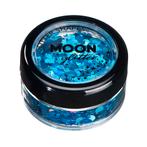 Moon Glitter Holographic Glitter Shapes Blue 3g, Nieuw, Verzenden