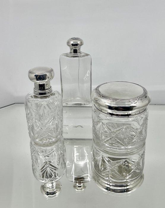 Delheid Frères, Val Saint Lambert - Parfumfles (3) - twee, Antiek en Kunst, Antiek | Goud en Zilver