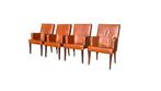 Four high end sheepskin leather chairs - Eetkamerstoel (4) -, Antiek en Kunst