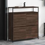 vidaXL Schoenenkast met 4 klaplades 100x34x112 cm bruin, Verzenden, Nieuw