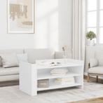vidaXL Salontafel 100x50x50 cm bewerkt hout wit, Verzenden, Nieuw, Overige houtsoorten, 100 tot 150 cm