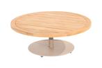 4 Seasons Volta teak salontafel - Ø80 cm. taupe, Tuin en Terras, Tuintafels, Verzenden, Nieuw, Rond, Hout