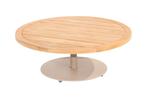 4 Seasons Volta teak salontafel - Ø80 cm. taupe, Nieuw, Rond, Hout, Verzenden