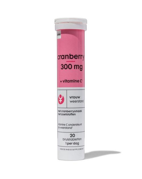 HEMA Cranberry 300mg + vitamine C bruistabletten - 20 stuks, Sport en Fitness, Gezondheidsproducten en Wellness, Nieuw, Verzenden