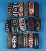 Dzi kralen - Tibetaanse Dzi Amulet - 9-oog Dzi, 3-oog Dzi,