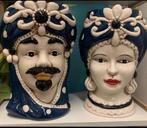 Vaas  - Paar keramische Moro-hoofden