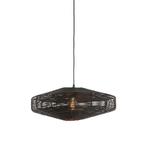 Light & Living Hanglamp Mataka - Rotan - Zwart - 51x21x51 cm, Huis en Inrichting, Lampen | Hanglampen, Nieuw, Overige materialen
