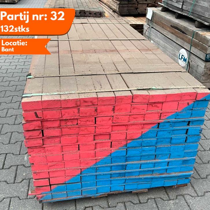 Angelim Vermelho Hardhout Balken 2000x90x45mm, Doe-het-zelf en Verbouw, Platen en Panelen, Ophalen of Verzenden