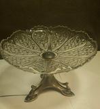 Val Saint Lambert - Fruitschaal - Glas, Metaal - Antiek, Antiek en Kunst, Antiek | Meubels | Tafels