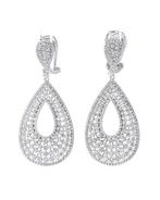 Cocktail oorbellen - 14 karaat Witgoud - 1.87ct. tw. Diamant