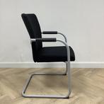 Dauphin vergaderstoel, zwart - chroom, Huis en Inrichting, Stoelen, Gebruikt, Zwart, Ophalen of Verzenden, Eén