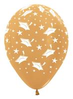 Ballonnen Graduation Hats Gold 570 30cm 25st, Verzenden, Nieuw